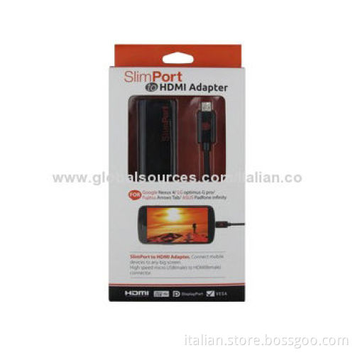 MHL SlimPort to HDMI Cable for LG Google Nexus 4 with 1,080P